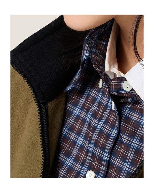Miu Miu Green Fleece Zip-Up Jacket
