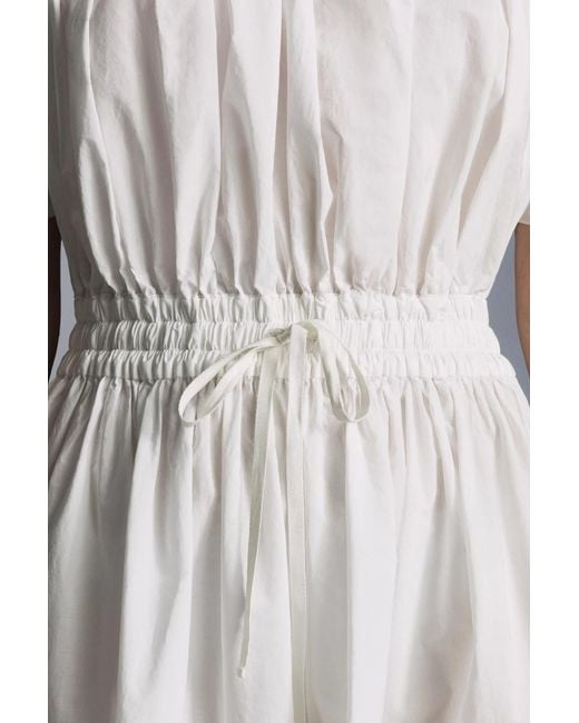 Moncler Gray Drawstring Flared Dress