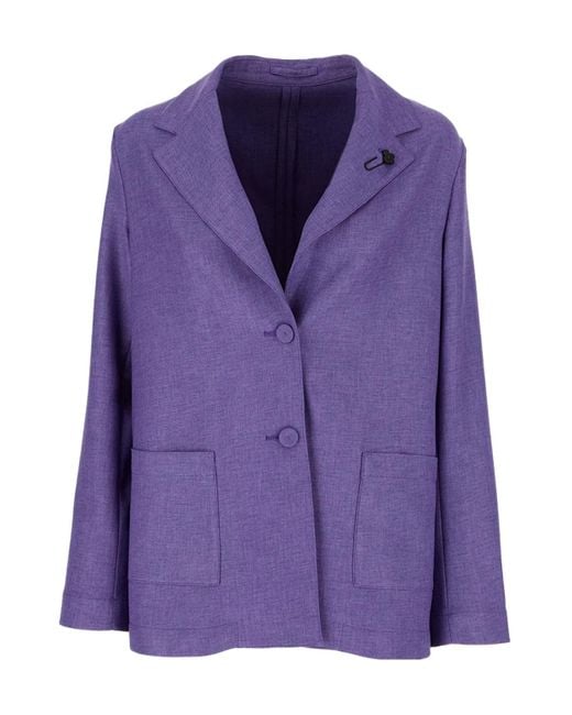 Lardini Purple Patch Pocket Blazer