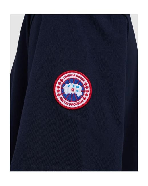 Canada Goose Blue Nova Logo Patch T-Shirt for men
