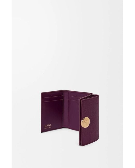 Loewe Purple Trifold Wallet