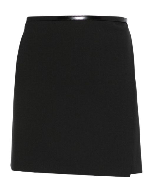 Philosophy Di Lorenzo Serafini Black Belted Mini Skirt