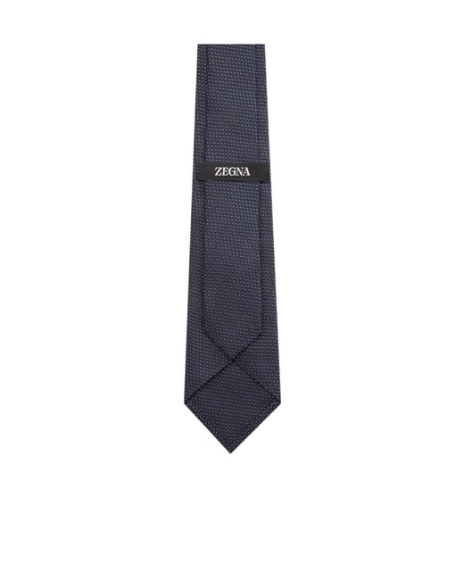 Zegna Blue Micro Pattern Tie for men