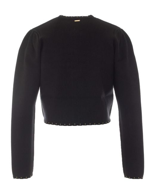 Twinset Blue Crew-Neck Knit Top