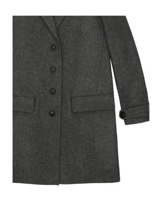 Burberry Gray Single-Breasted Coat