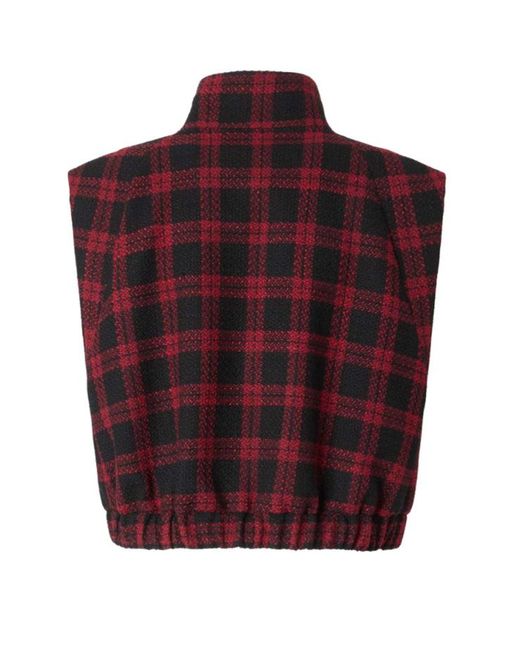 Pinko Red Plaid Vest