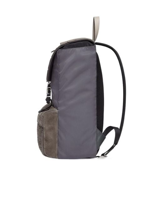 Fendi Gray Ness Medium Backpack for men
