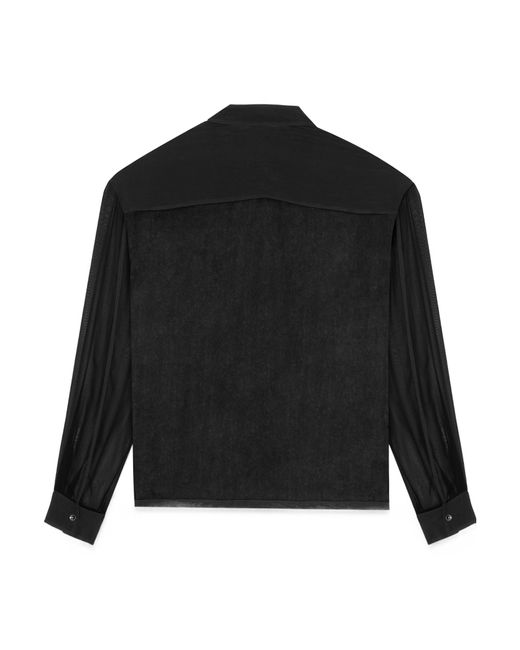Saint Laurent Black Buttoned Long-Sleeved Shirt