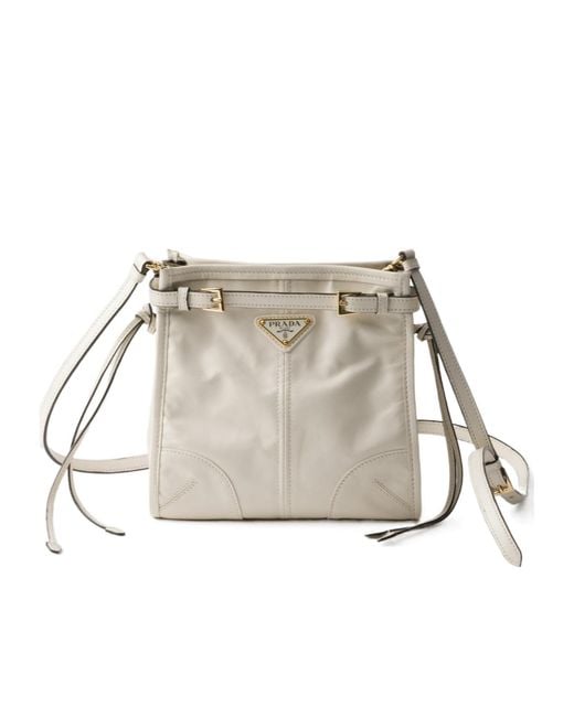 Prada Natural Bonnie Leather Mini Shoulder Bag