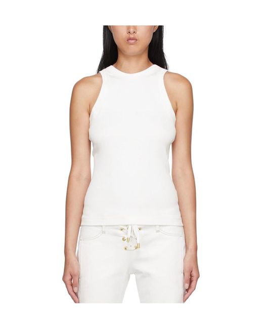 Dion Lee White Cut Out Tank Top
