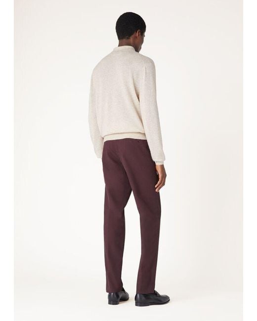 Loro Piana Purple Belt-Loop Casual Pants for men
