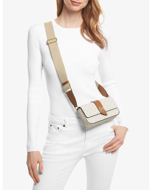 MICHAEL Michael Kors Natural Greenwhich Monogram-Print Leather Tote Bag