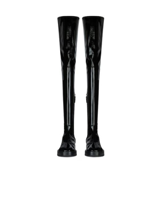 Givenchy Black 4G Plaque Thigh-High Boots