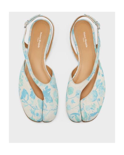 Maison Margiela Blue Tabi Slingback Ballerina