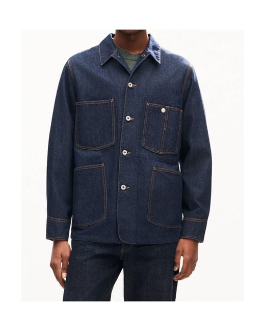 KENZO Blue Varsity' Embroidered Chore Jacket for men