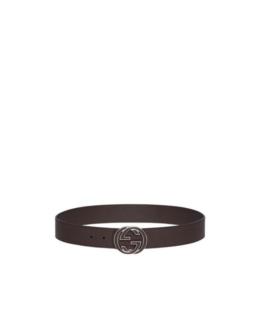 Gucci White Reversible Belt With Interlocking G Buckle for men
