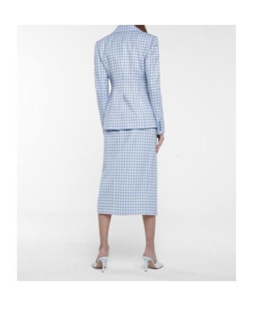 Altuzarra Blue Logo Plaid Blazer