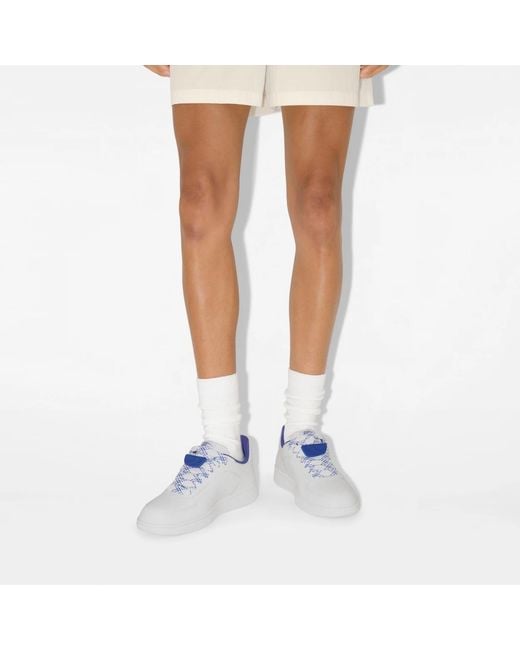 Burberry White Platform Sneakers