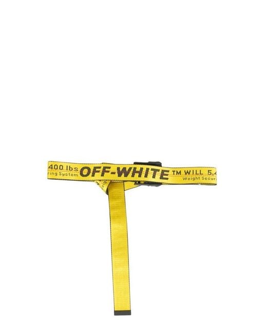 Off-White c/o Virgil Abloh Yellow Logo-Tape Adjustable-Fit Belt