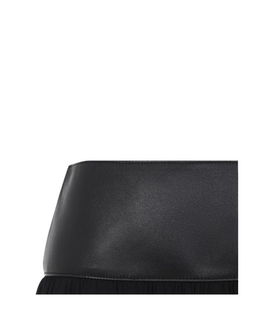Alaïa Black Alaïa Belted Pleated Skirt