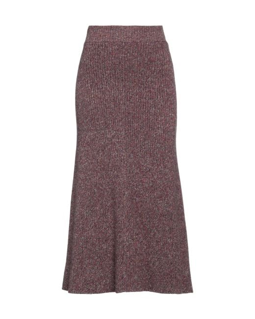 Chloé Purple Knitted A-Line Skirt