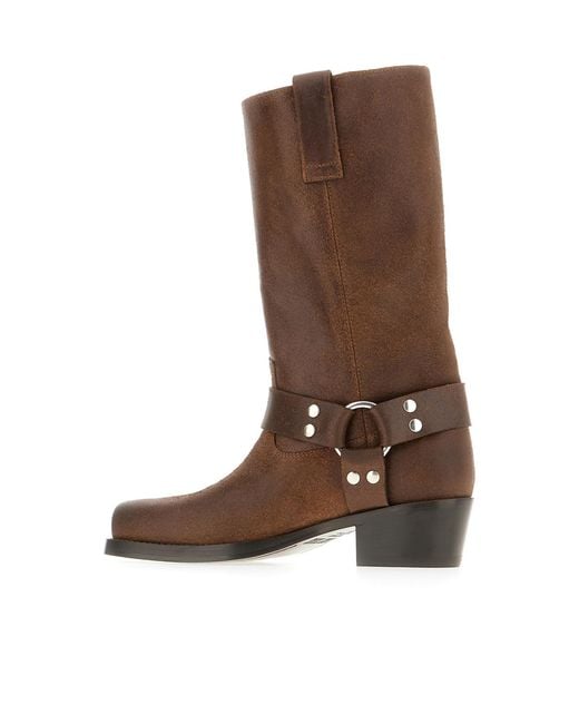 Paris Texas Brown 45Mm Buckle-Strap Leather Boots