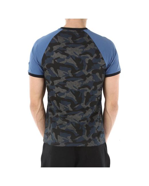 Armani Jeans Blue Camouflage T-Shirt for men