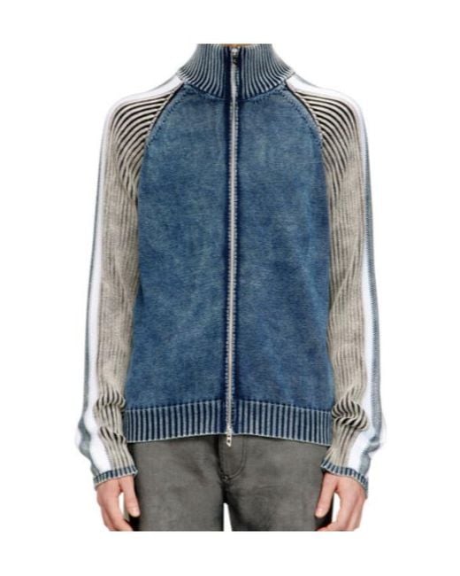DIESEL Blue K-Heronimo Raglan-Sleeve Cardigan for men