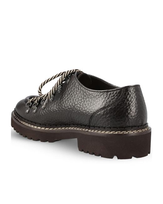 Doucal's Brown Round-Toe Lace-Up Casual Shoes for men