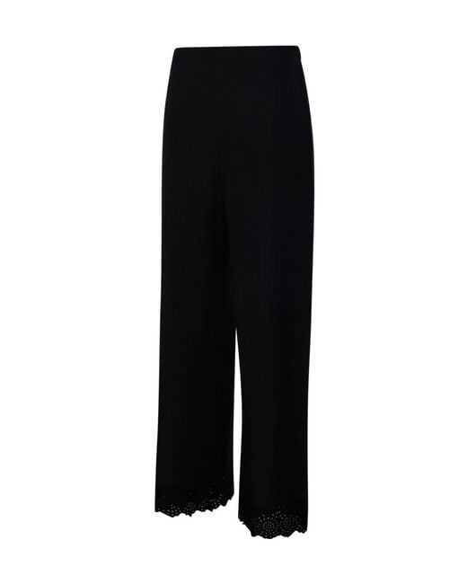 By Malene Birger Black Wide-Leg Casual Pants