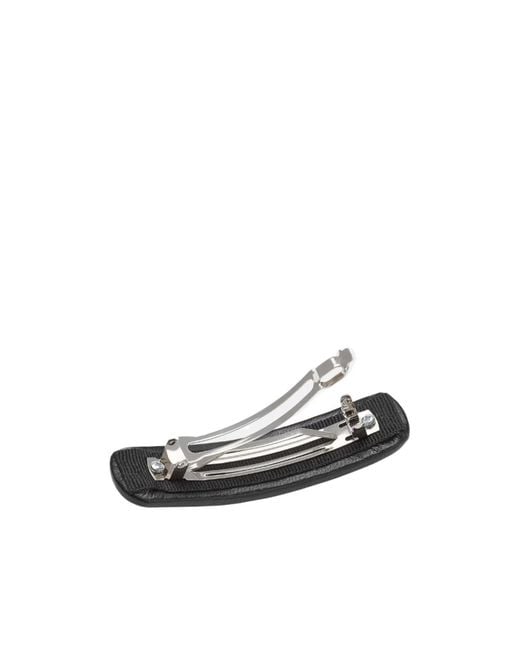 Versace White Studded Medusa Hair Clip