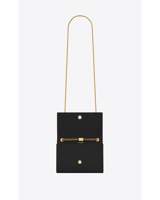 Saint Laurent White Kate Logo Plaque Small Crossbody Bag