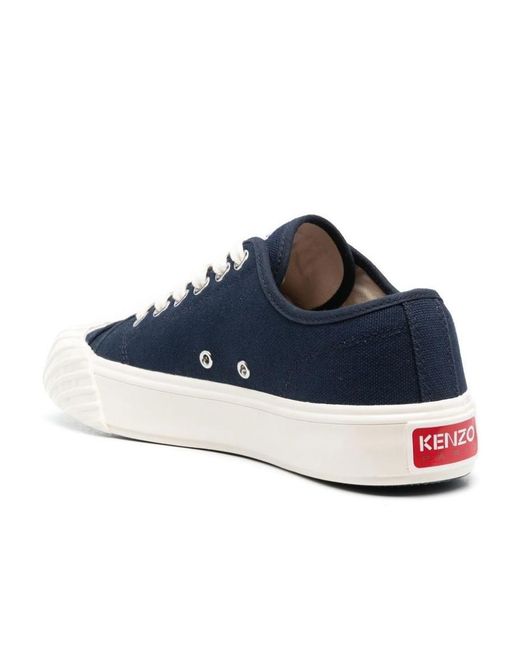 KENZO Blue School Boke Flower Lace-Up Sneakers