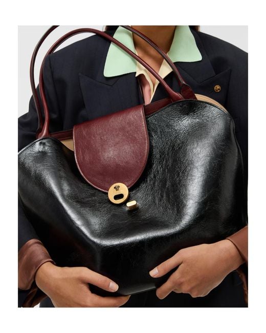 Versace Black Vivian Large Leather Shoulder Bag