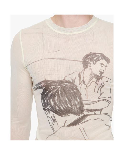 J.W. Anderson White Jw Anderson Long Sleeve Underpinning Top