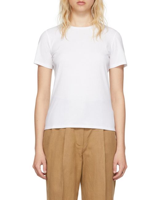 The Row White Wesler Crewneck T-Shirt