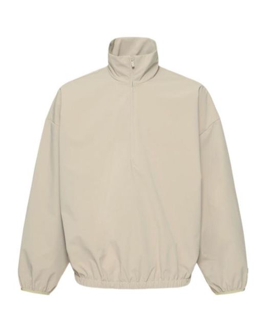 Fear Of God Natural Sporty Nylon Half Zip Sweatshirt for men