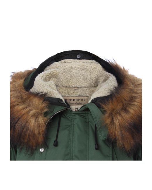 Burberry Green Hooded Coat