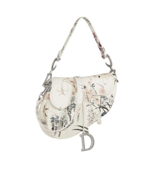 Dior White Saddle Shoulder Bag