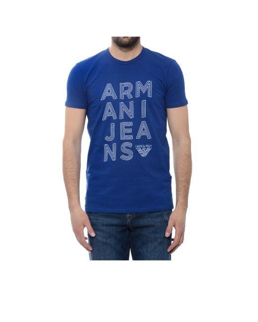Armani Jeans Blue Logo T-Shirt for men