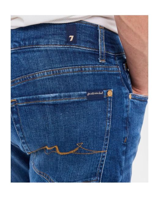 7 For All Mankind Blue Belt Loops Jeans for men