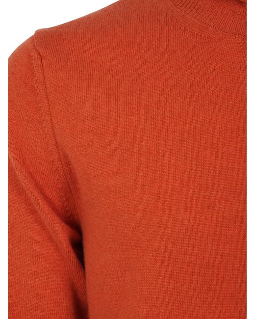 Comme des Garçons Red Round-Neck Wool Sweater for men