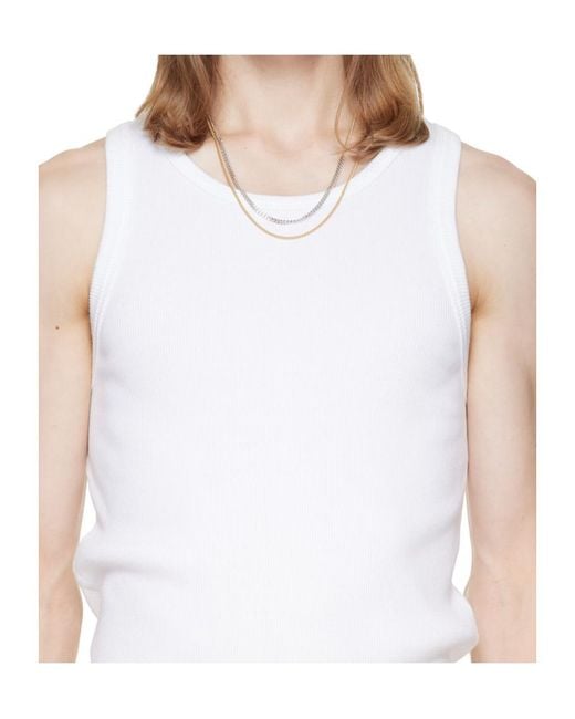 NUMBERING White Cuban Chain Necklace for men