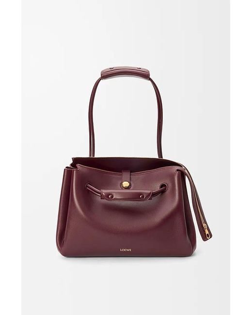 Loewe Purple Lettering Shoulder Bag
