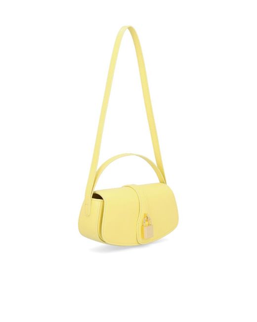 Céline Yellow Clutch On Strap