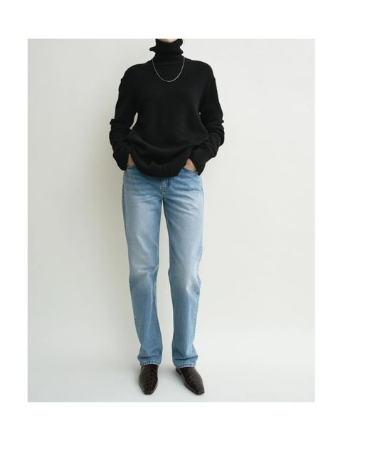 Totême Blue Totême Roll Neck Long Sleeved Jumper