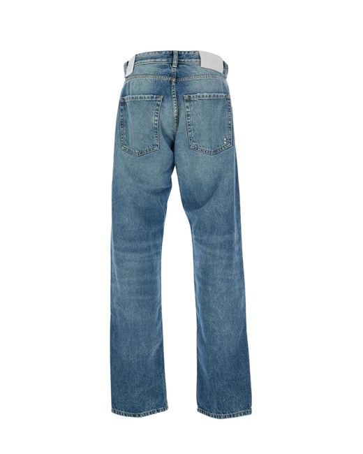 ICON DENIM Blue Belt Loop Jeans for men