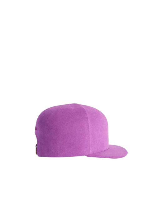 Balenciaga Purple Logo Embroidered Baseball Cap