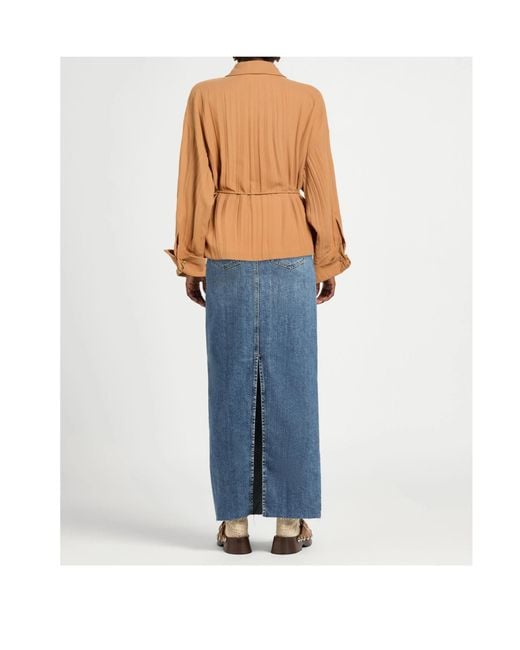MAX&Co. Brown Solid Colour Shirts Blouses