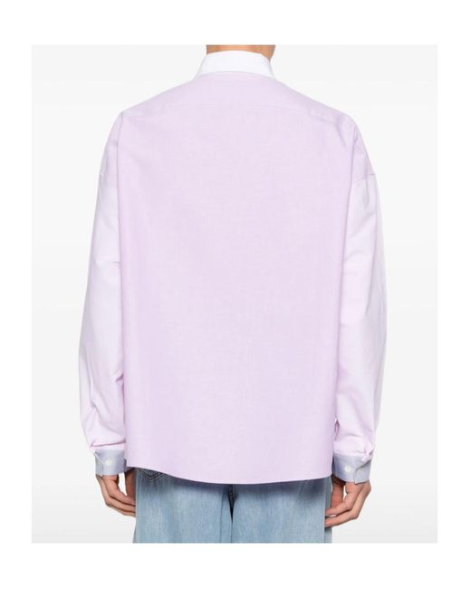 Marni Purple Colour-Block Pocket Shirt for men
